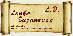 Lenka Dujanović vizit kartica
